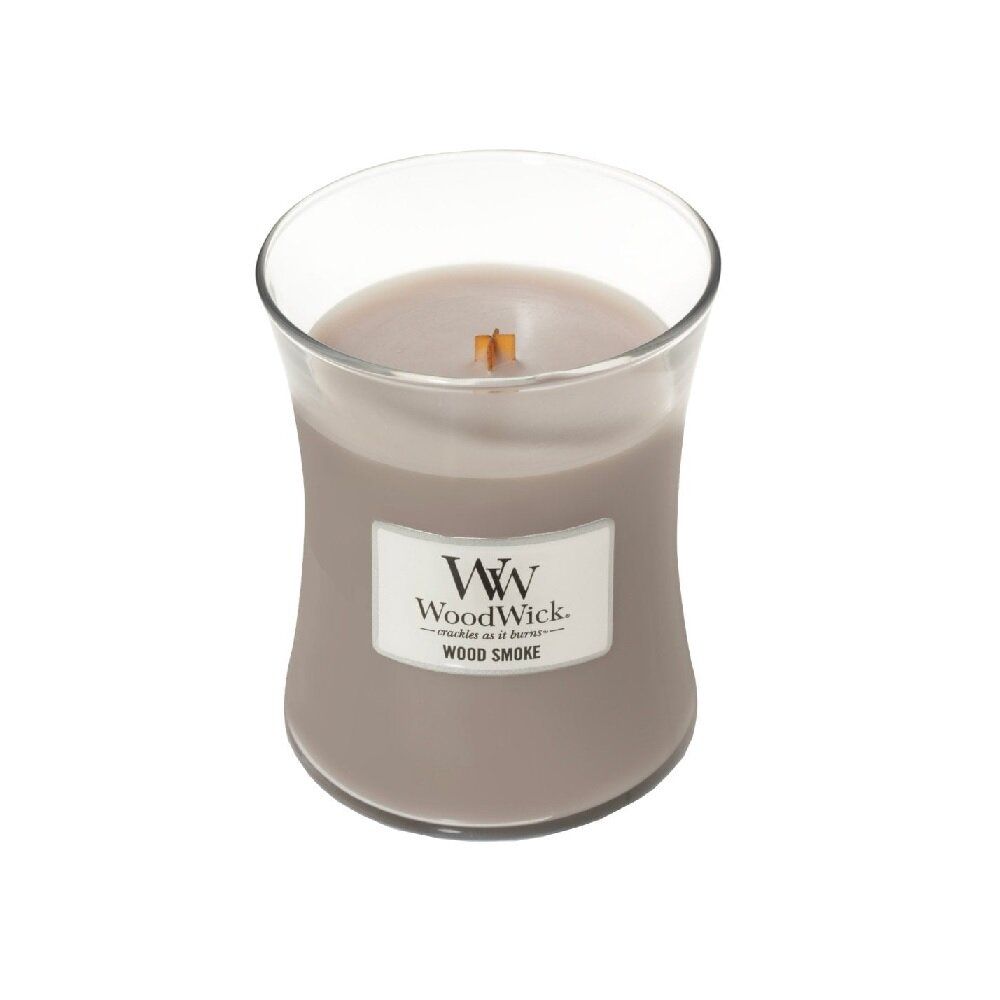 Ароматична свічка з ароматом кедра та тліючого вугілля Woodwick Medium Wood Smoke 275 г Ароматична свічка з ароматом кедра та тліючого вугілля Woodwick Medium Wood Smoke 275 г